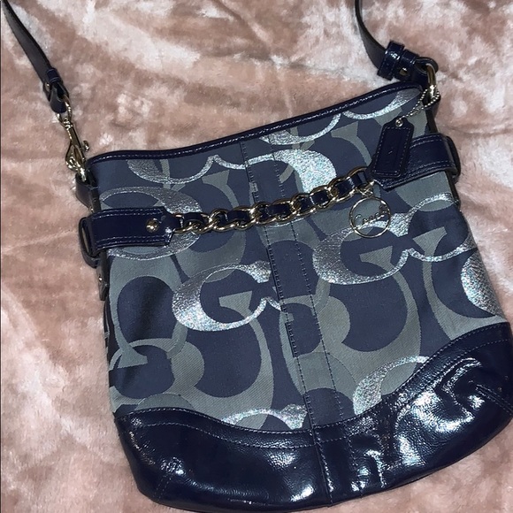 Navy Blue COACH Crossbody purse - Picture 1 of 8
